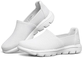 Lookbook Skechers Go Walk Evolution Ultra 低筒 運動休閒鞋 女款 淺灰色