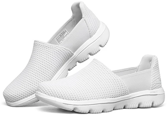 (W) Skechers Go Walk Evolution Ultra Slip-On Schuhe Grau ''Hellgrau Weiß'' 15743-LTGY Lookbook (W) Skechers Go Walk Evolution Ultra Slip-On Schuhe Grau ''Hellgrau Weiß'' 15743-LTGY
