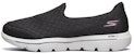 (W) Skechers Go Walk Evolution Ultra Slip On 'Hitam Putih' 15738-BKW