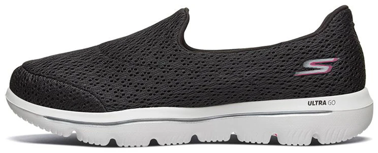 women-skechers-go-walk-evolution-ultra-slip-on-black-white-15738-bkw