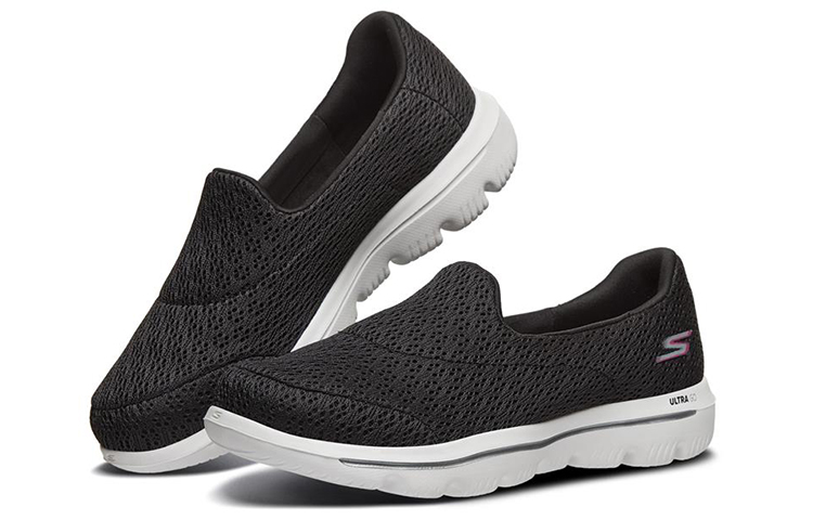 Lookbook (Women) Skechers Go Walk Evolution Ultra Slip on 'Black White' 15738-BKW