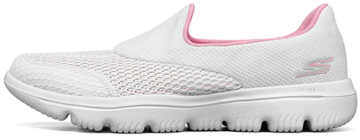 (Women) Skechers Go Walk Evolution Ultra StepOns WhitePink 'White Pink' 54753-WPK (Women) Skechers Go Walk Evolution Ultra StepOns WhitePink 'White Pink' 54753-WPK