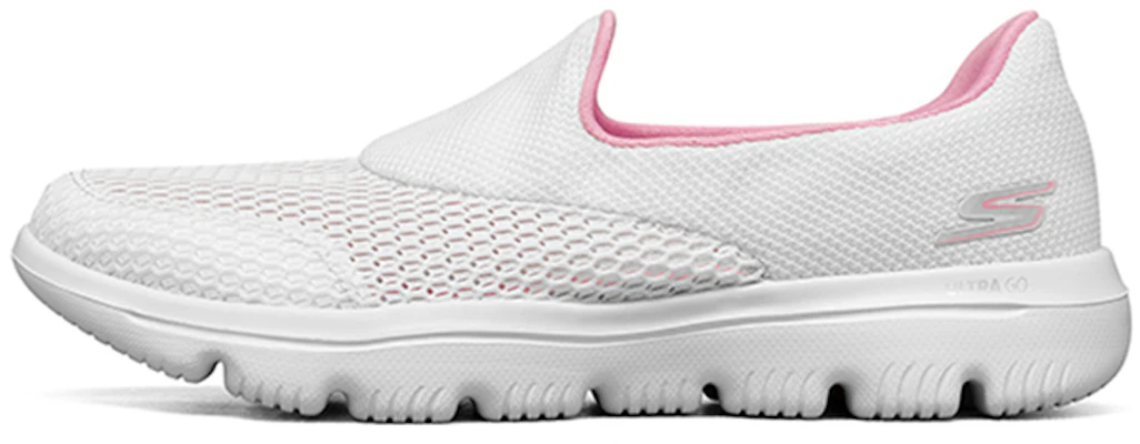 (W) Skechers Go Walk Evolution Ultra StepOns Wit Roze ''White Pink'' 54753-WPK Buy (W) Skechers Go Walk Evolution Ultra StepOns Wit Roze ''White Pink'' 54753-WPK