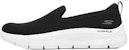 (W) Skechers Go Walk Flex 'Angin Laut - Hitam Putih' 124957-BKW