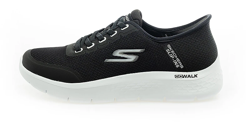 women-skechers-go-walk-flex-walking-shoes-black-plain-noodles-216332-bkw