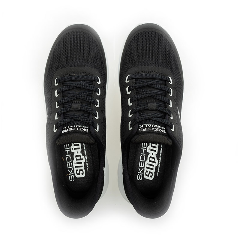 Sizing (W) Skechers GO WALK FLEX Zapatos para Caminar Negros Plain Noodles 216332BKW