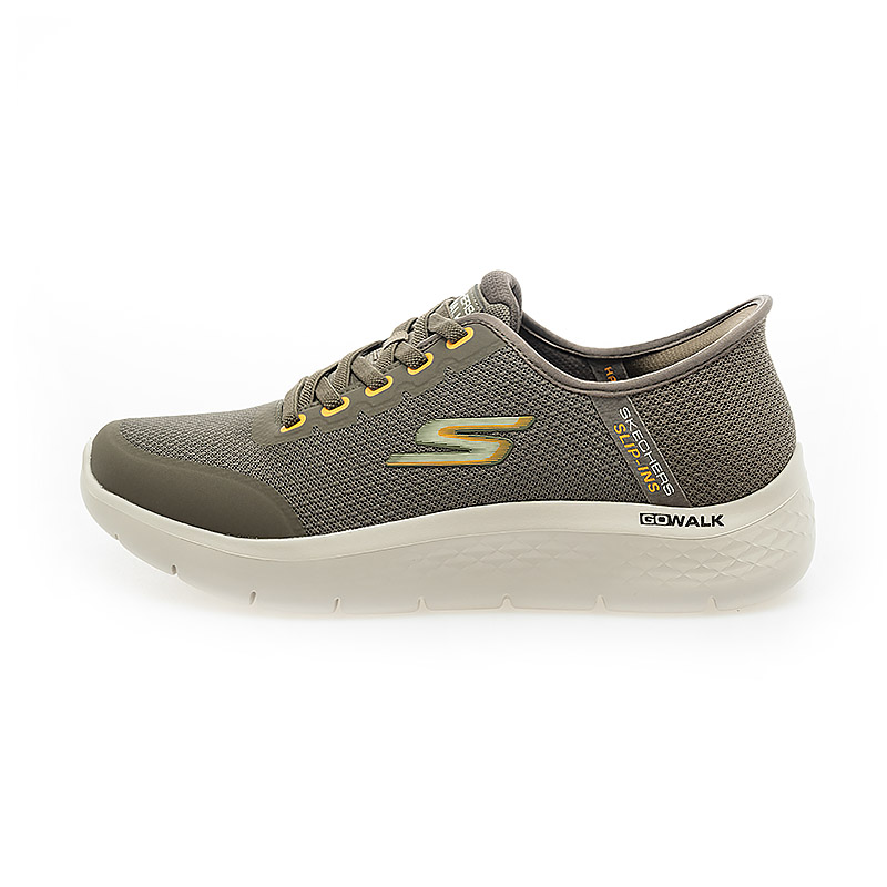 (Women) Skechers GO WALK FLEX Walking Shoes Plain gray 216332BRN