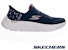 (Women) Skechers Go Walk Flex Wide Fit Walking Shoes Blue 124823WNVPK