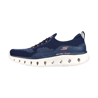 (W) Skechers Go Walk Glide-Step Flex 'Silver Spirit Blue'