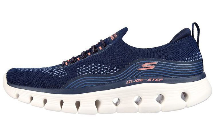 (Women) Skechers Go Walk Glide-Step Flex 'Silver Spirit Blue' 124808-NVCL