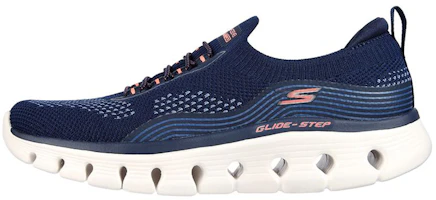 (Women) Skechers Go Walk Glide-Step Flex 'Silver Spirit Blue' 124808-NVCL (Women) Skechers Go Walk Glide-Step Flex 'Silver Spirit Blue' 124808-NVCL