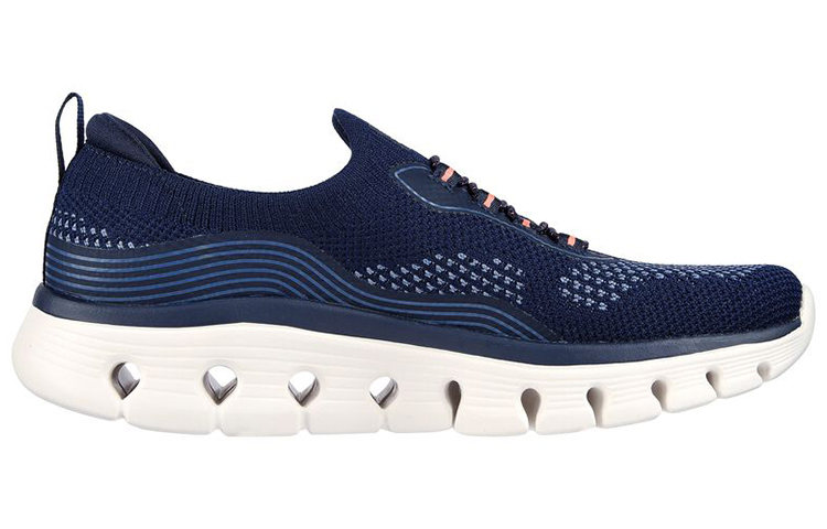 Order (Women) Skechers Go Walk Glide-Step Flex 'Silver Spirit Blue' 124808-NVCL