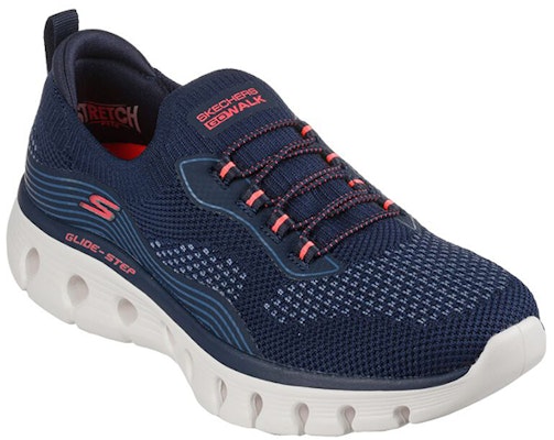 (W) Skechers Go Walk Glide-Step Flex 'Silver Spirit Blue' Sepatu Wanita 124808-NVCL Lookbook (W) Skechers Go Walk Glide-Step Flex 'Silver Spirit Blue' Sepatu Wanita 124808-NVCL