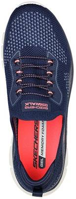 (W) Skechers Go Walk Glide-Step Flex 'Silver Spirit Blue' Sepatu Wanita 124808-NVCL Shop (W) Skechers Go Walk Glide-Step Flex 'Silver Spirit Blue' Sepatu Wanita 124808-NVCL