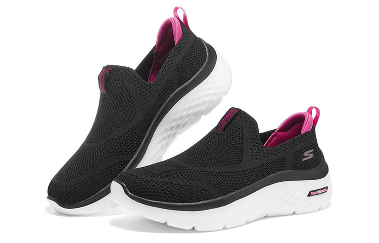 Lookbook Skechers Go Walk Hyper Burst 低筒懶人鞋 女款 黑粉
