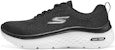 (W) Skechers Go Walk Hyper Burst 'Hitam Putih' 124275-BKW