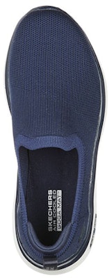 (Women) Skechers Go Walk Hyper Burst 'Blue Slip-On' 124584-NVY Shop (Women) Skechers Go Walk Hyper Burst 'Blue Slip-On' 124584-NVY