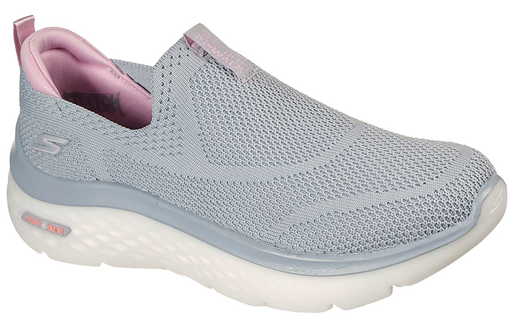 Lookbook (Women) Skechers Go Walk Hyper Burst 'Grey Slip-On' 124586-GYPK