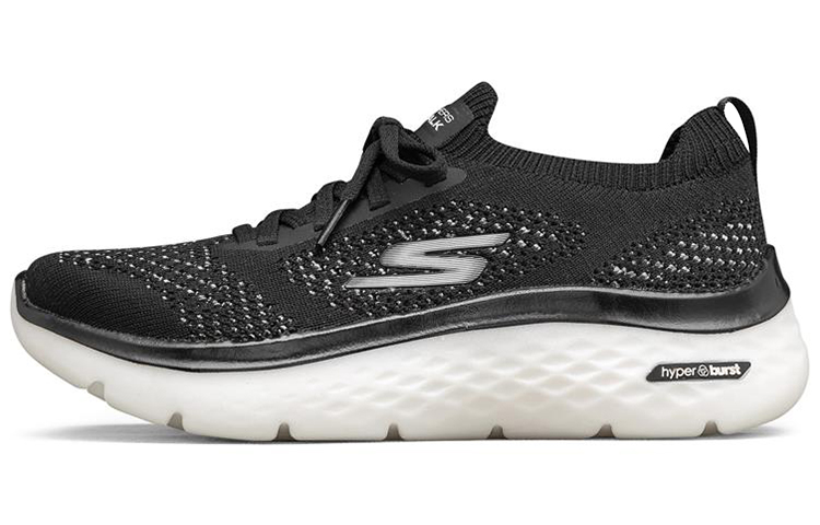 (Women) Skechers Go Walk Hyper Burst Low-Top Sneakers Black/White 124593-BKW