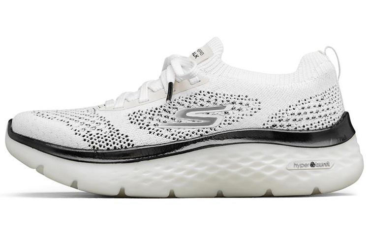 (Women) Skechers Go Walk Hyper Burst Low-Top Sneakers White/Black 124593-WBK