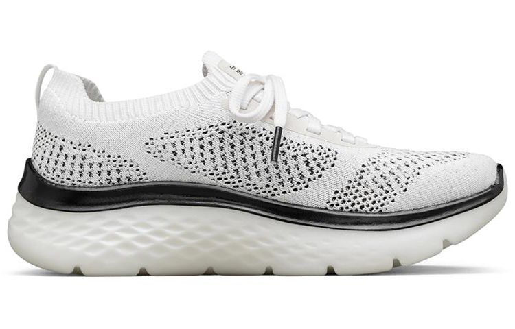 Order (W) Skechers Go Walk Hyper Burst Baskets Basses Blanc/Noir 124593-WBK