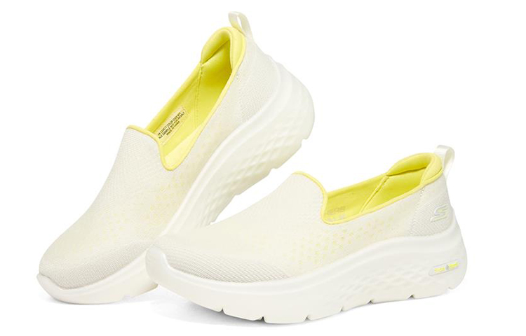 Lookbook (Women) Skechers Go Walk Hyper Burst Slip-On 'White Yellow' 124577-WYL