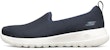 (W) Skechers Go Walk Joy Slip-On Kasut Biru Gelap 'Navy Blue White' 124186-NVW