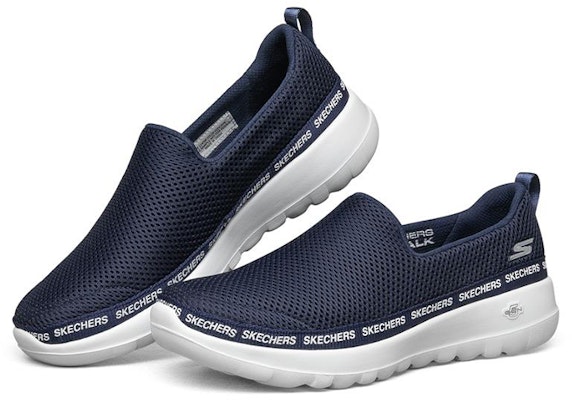 (Women) Skechers Go Walk Joy Low-Top Slip-on Shoes Blue/White 124096-NVW Lookbook (Women) Skechers Go Walk Joy Low-Top Slip-on Shoes Blue/White 124096-NVW