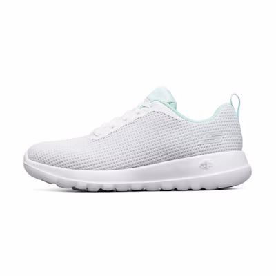 (W) Skechers Go Walk Joy Running Shoes White/Green
