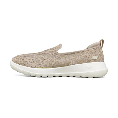 (W) Skechers Go Walk Joy Slip On 'Beige White'