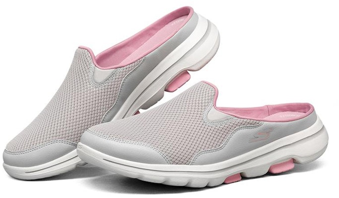 (W) Skechers GO WALK Sepatu Santai 'Abu Merah' 124023-LGPK Lookbook (W) Skechers GO WALK Sepatu Santai 'Abu Merah' 124023-LGPK