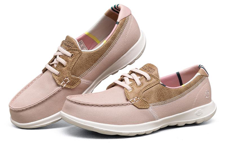 Lookbook Skechers Go Walk Lite 耐磨舒適 低筒運動休閒鞋 女款 淺粉色