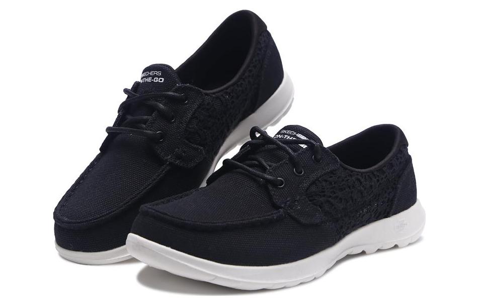 Lookbook Skechers GO WALK Lite 防滑耐磨透氣 低幫 運動休閒鞋 女款 黑色