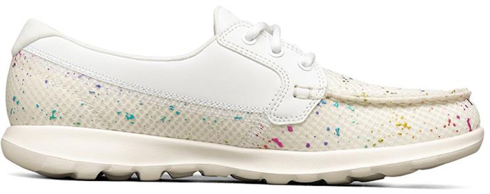 (Women) Skechers Go Walk Lite 'Casual Sport Slip-On White Rainbow' 136084-WMLT Order (Women) Skechers Go Walk Lite 'Casual Sport Slip-On White Rainbow' 136084-WMLT