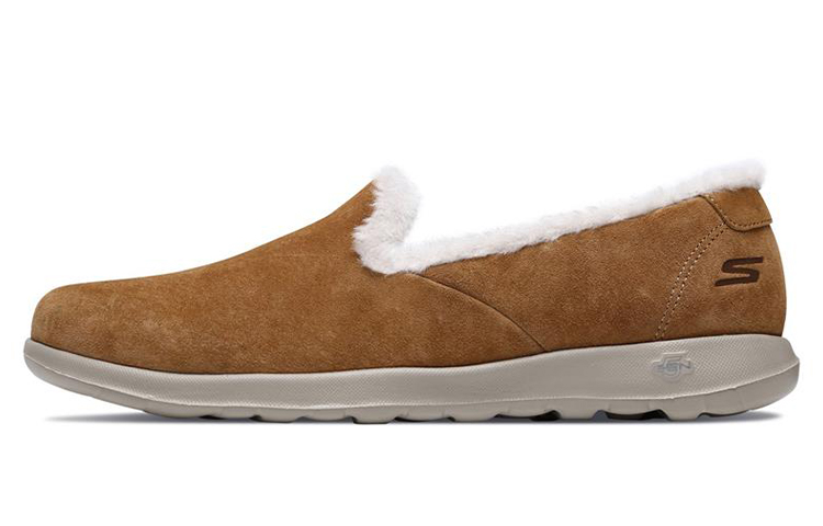 (Women) Skechers Go Walk Lite 'Chestnut Fleece-Lined Slip-On' 15364-CSNT