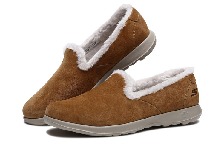 Lookbook (Women) Skechers Go Walk Lite 'Chestnut Fleece-Lined Slip-On' 15364-CSNT
