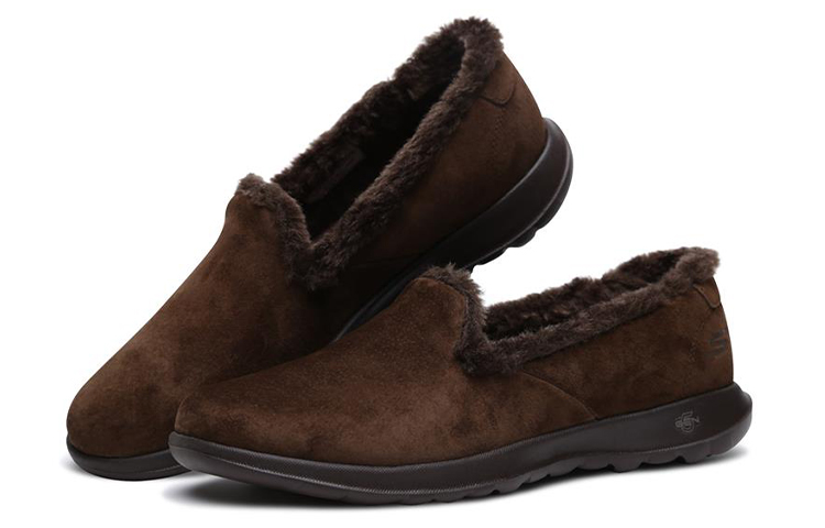 Lookbook (W) Skechers Go Walk Lite 'Coklat Plush Slip-On' 15364-CHOC