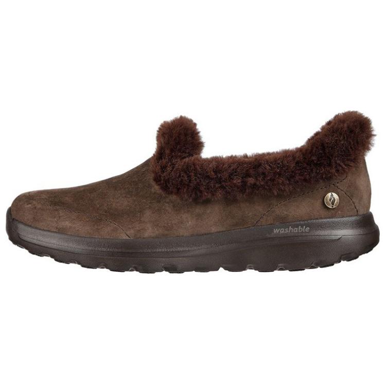 (Women) Skechers Go Walk Lounge-Refresh 'Chocolate Fleece Lined' 175050-CHOC