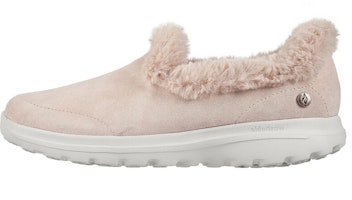 (Women) Skechers Go Walk Lounge-Refresh 'Light Pink Fleece-Lined' 175050-NAT (Women) Skechers Go Walk Lounge-Refresh 'Light Pink Fleece-Lined' 175050-NAT