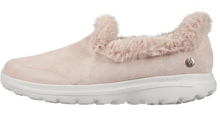 (Women) Skechers Go Walk Lounge-Refresh 'Light Pink Fleece-Lined' 175050-NAT Buy (Women) Skechers Go Walk Lounge-Refresh 'Light Pink Fleece-Lined' 175050-NAT