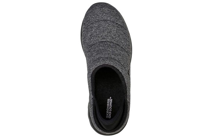 Shop (Women) Skechers Go Walk Lounge 'At Ease Black Grey Fleece' 175031-BKGY