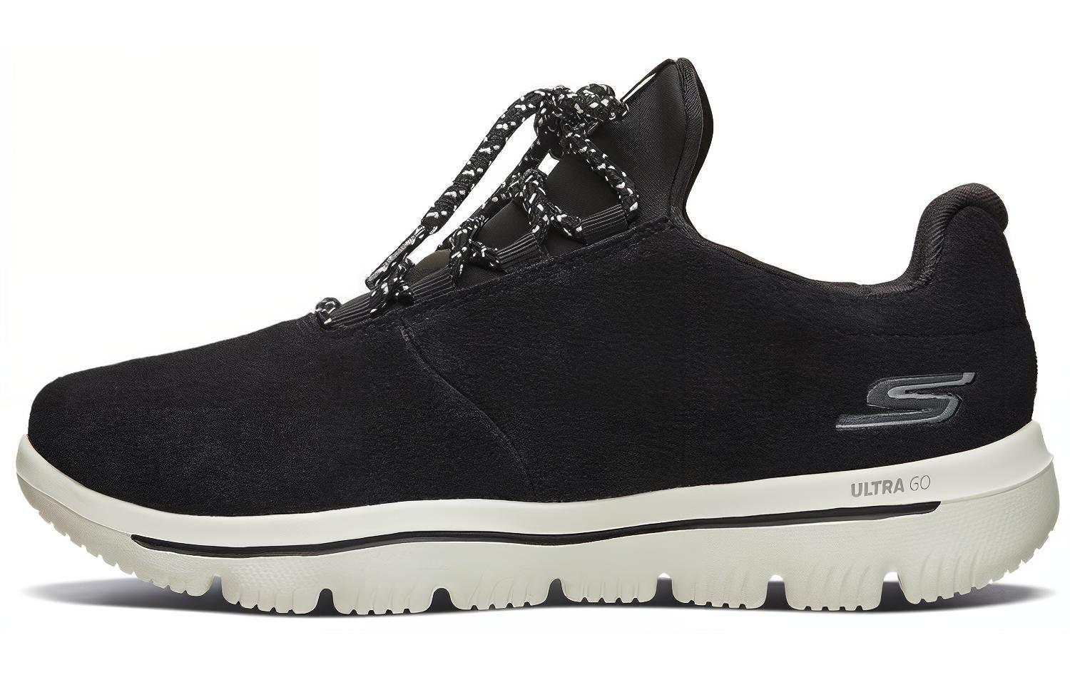 (Women) Skechers Go Walk Low-Top Black/White 15728-BLK