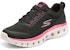 (W) Skechers Go Walk Low 'Hitam Merah Jambu' 124811-BKHP