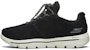 (W) Skechers Go Walk Rendah Hitam/Putih 15728-BLK