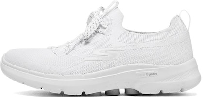 (Women) Skechers Go Walk Radiant Summer 'White Silver' 124620-WSL (Women) Skechers Go Walk Radiant Summer 'White Silver' 124620-WSL