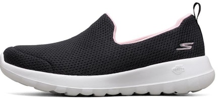 (Women) Skechers Go Walk Casual Lazy Shoes Black 124091-BKPK (Women) Skechers Go Walk Casual Lazy Shoes Black 124091-BKPK