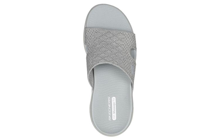 Shop Skechers Go Walk Massage 舒適運動拖鞋 女款 灰