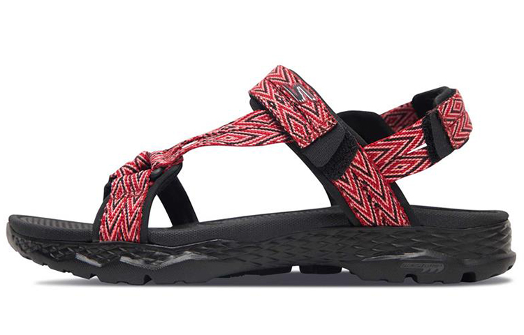 (W) Skechers Go Walk Outdoors Sandal 'Black Red'