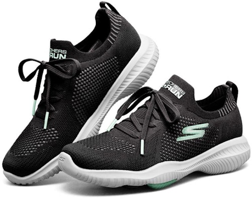 (W) Skechers Go Walk Revolution Ultra Sepatu Olahraga Hitam/Putih/Hijau 667064-BKMN Lookbook (W) Skechers Go Walk Revolution Ultra Sepatu Olahraga Hitam/Putih/Hijau 667064-BKMN