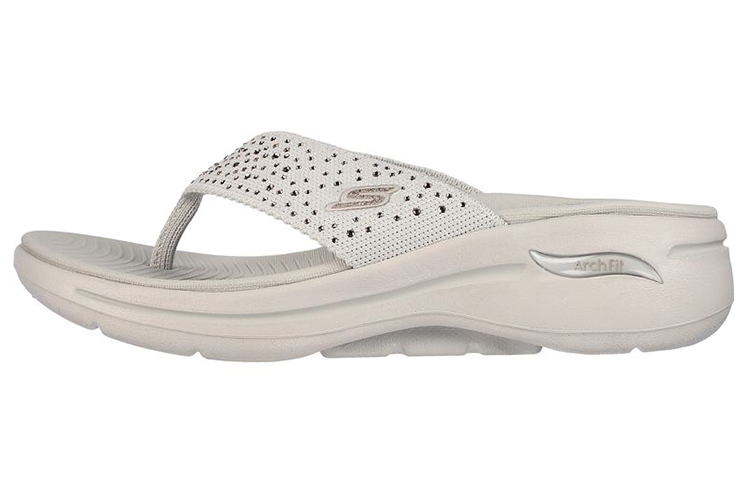 (Women) Skechers Go Walk Sandal 'Beige' 140228-NAT